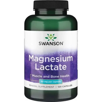 Swanson Magnesium Lactate, 84 mg, 120 капсули, Swanson (SW1525)