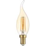 OPTONICA Led КЕНДЪЛ c35 4w 400lm e14 175-265v 2700k - tip ФИЛАМЕНТ golden glass ДИМИРАЩА (1416)