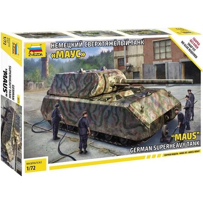 Zvezda Model Kit tank 5073 Pz.Kpfw.VII Maus Snap Fit 1:72