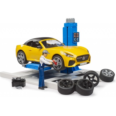 Bruder 62112 Bworld Servisní centrum + Roadster – Zboží Mobilmania