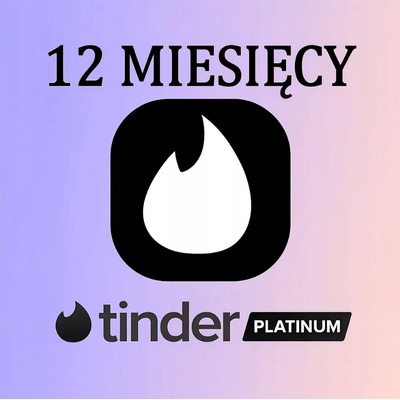 Tinder Platinum 12 měsíců / 1 rok / dárková karta / klíč VPN