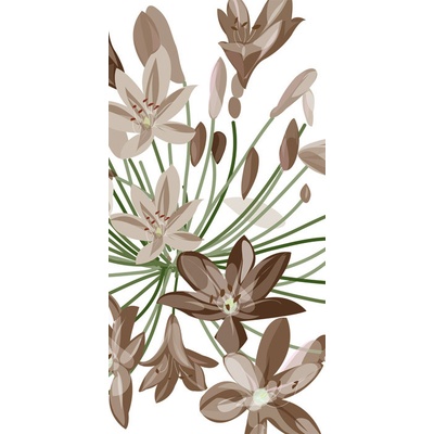 Dimex S-340 vliesová fototapeta na zeď Brown flowers rozměry 110 x 220 cm