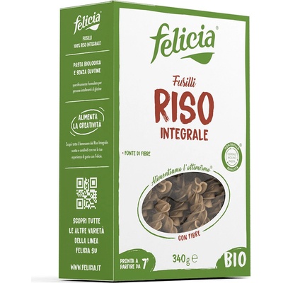 Felicia bio Hnedá Ryža Fusilli bezlepkové cestoviny 250 g