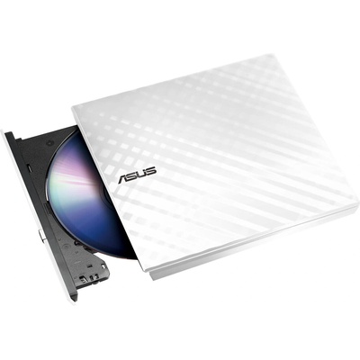 ASUS Външно DVD записващо устройство Asus SDRW-08D2S-U Lite ext. Slim, Бял | 90-DQ0436-UA221KZ (90-DQ0436-UA221KZ)