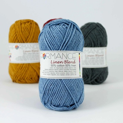 Linen Blend 90 - Modrá