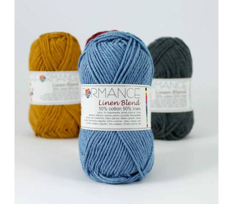 Linen Blend 90 - Modrá