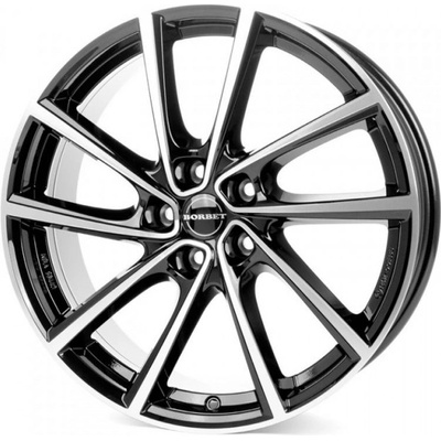 Borbet V 7x19 5x112 ET34 black polished gloss