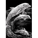 Royal Langnickel škrabací obrázek stříbrný Delfíni