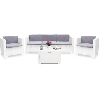 BICA Бели техноратанови мебели Colorado Coffee Box 5 с ракла Bica (BC9018BLкутия)