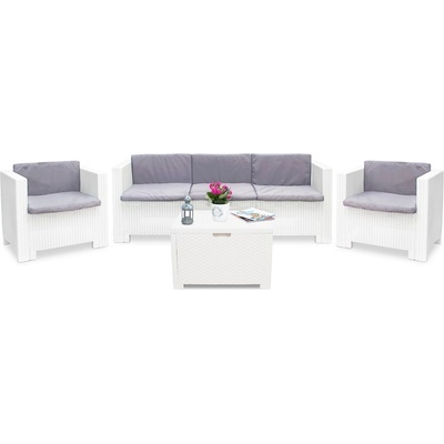 BICA Бели техноратанови мебели Colorado Coffee Box 5 с ракла Bica (BC9018BLкутия)