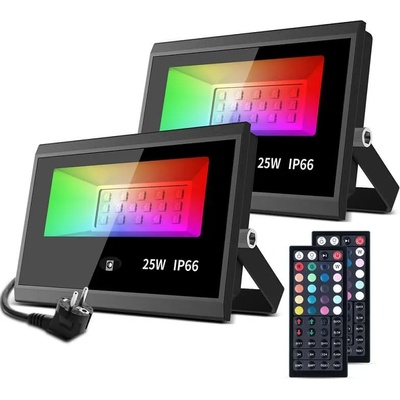 MustWin LED Прожектор с Дистанционно MustWin 25W/50W RGB - 2бр Комплект - 52785