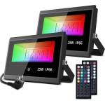 MustWin LED Прожектор с Дистанционно MustWin 25W/50W RGB - 2бр Комплект - 52785