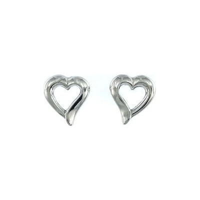 INFINITYSILVER Stříbrné náušnice srdíčka celostříbrné 431447