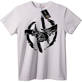 NOONEBRAND Тениска Skull Cross - 6XL, White