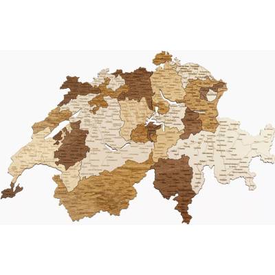 Excart Maps Švýcarsko - dřevěná nástěnná mapa 98 x 63 cm