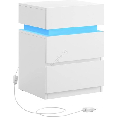 Euziel Нощно шкафче с подсветка smartie бяло (ez0392)