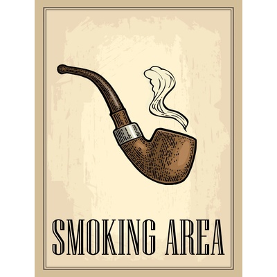 Plechová ceduľa Restaurant - Smoking Area