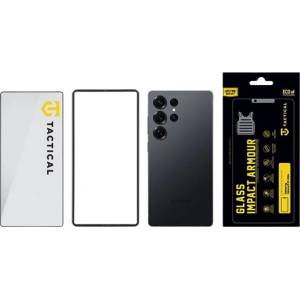 Tactical Samsung S25 Ultra TACTICAL IMPACT ARMOUR GLASS 3D стъкло за защита на екрана, с антибактериално покритие + допълнителна рамка, ЧЕРНО (57983123721)