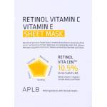 APLB Retinol Vitamin C Vitamin E Sheet Mask - Маска за лице с ретинол, витамин C и витамин E 1бр/25мл