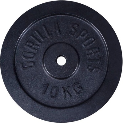 Gorilla Sports liatinový záťažový kotúč 10 kg 30 mm