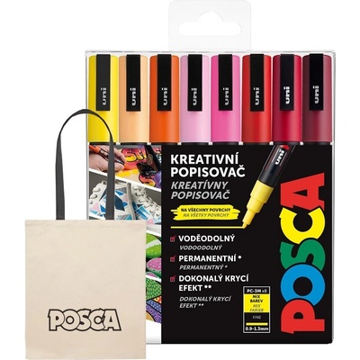 Uni Posca 3M sada 8ks letní tóny