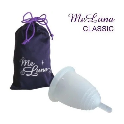 Me Luna Менструална чашка Me Luna размер L плюс 10 таблетки за стерилизация Класик (Classic) Пръчица Бял