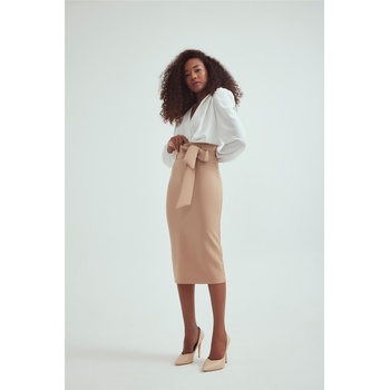 Base Дамска вталена пола - Камел #309383 (309383_Камел)