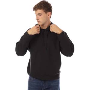 Giorgio Armani Суичър Emporio Armani Allover Lettering Hoodie - Black
