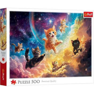 Trefl Пъзел Trefl от 500 части - Космически котенца (37557)