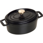 Staub Тенджера за готвене 0, 6 l, овален, черен, чугун, Staub (ST1101525)