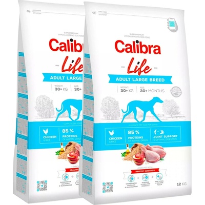Calibra Dog Life Adult Large Breed Chicken 2 x 12 kg