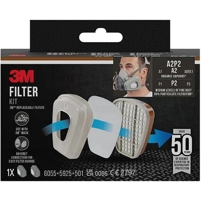 3M A2P2 Filtry na organické páry a částice 6002-1
