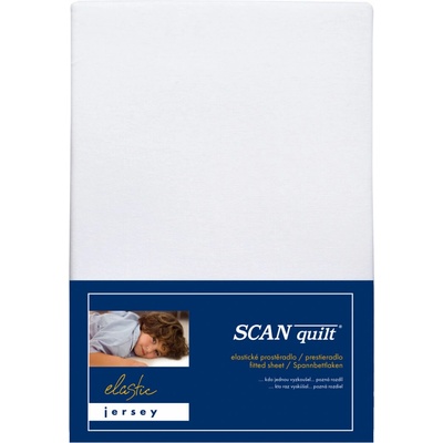 SCANquilt prostěradlo Jersey Elastic Lycra bílé 70x140