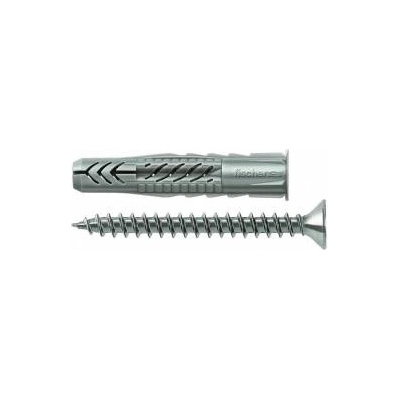 Fischer Universaldübel UX 8x50 R S/25 (hellgrau, 25 Stück, mit Schraube)