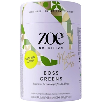 ZOE Nutrition Boss Greens | Premium Green Superfood Blend [250 грама] Лимон и лайм