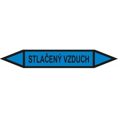 Šipka pro značení potrubí - STLAČENÝ VZDUCH, 166 x 26 mm, fólie s laminací, aršík 5 ks