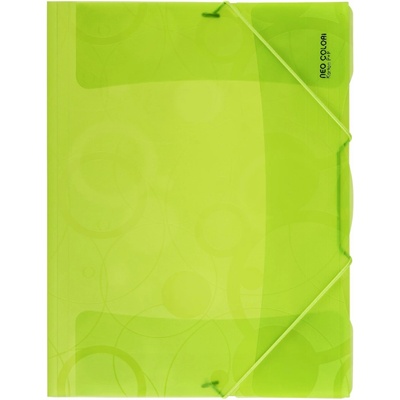 Karton P + P 3 chlopne s gumou PP Neo Colori zelená
