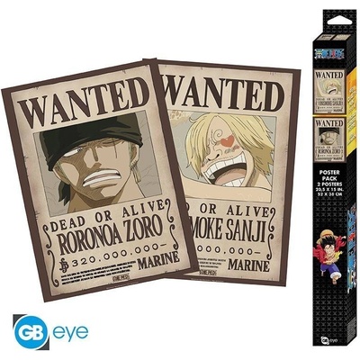ABYstyle Plakát One Piece - Wanted Zoro & Sanji (sada 2 ks)