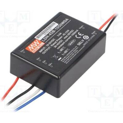 MEAN WELL LDH-45B-1050WDA Měnič: DC/DC; 45,15W; Uvst: 18÷32VDC; Uvýst: 36÷43VDC; Ivst: 2A; LED