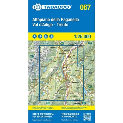 Altopiano della Paganella, L. di Tovel, C. Brenta, Trento - turistická mapa - (Tabacco - 067)
