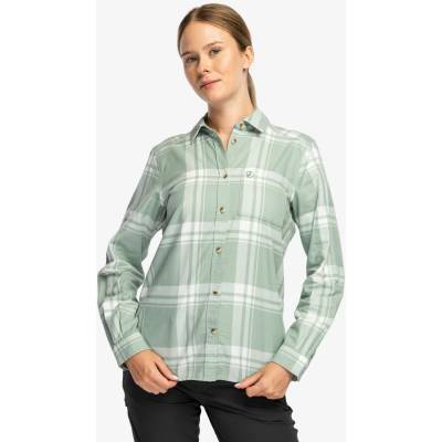 Fjällräven ÖVIK LITE FLANNEL SHIRT WOMEN Misty Green-Eggshell zelená
