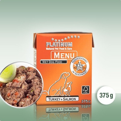 Platinum Menu Turkey & Salmon 385 g
