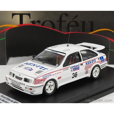 Trofeu Ford england Sierra Rs Cosworth N 36 Rally Rac Lombard 1987 C.mellors H.white Bílá 1:43