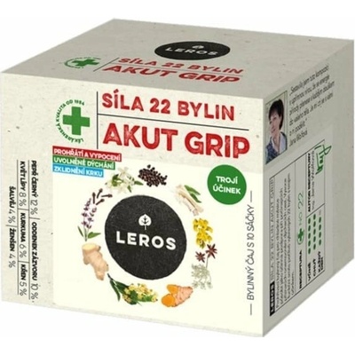 Leros Akut grip sila 22 bylín 10 x 2,5 g