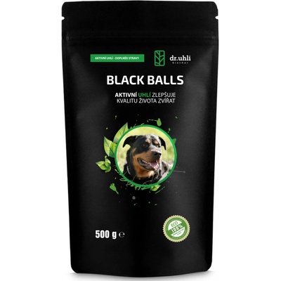 Dr. Uhli BLACK BALLS psí kuličky s biocharem/aktivním uhlím 500 g
