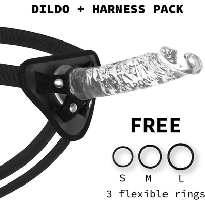 Xray Harness + Clear Cock 21 Cm X 4 Cm