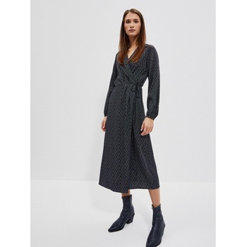 Moodo Черна дамска шарена миди рокля Moodo Moodo | Cheren | ЖЕНИ | XS