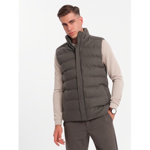 Ombre Clothing Мъжка ватирана жилетка с неонови акценти Ombre Clothing Ombre Clothing | Zelen | МЪЖЕ | S/M - zoot - 106,57 лв