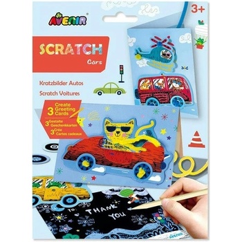 Škrabací kartičky Blahopřání auta