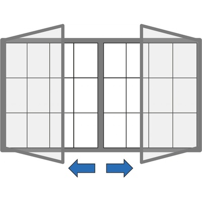 Venkovní vitrína magnetická, s dvoukřídlými dveřmi, 1940 x 1000 mm – Zboží Živě